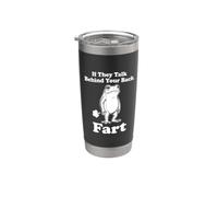 Si Hablan Detrás De Tu Espalda Fart Frog Meme Divertido Vaso térmico de acero inoxidable de doble pared