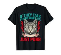Si Hablan detrás de tu Espalda, Habla Gato Solo ronronea Camiseta gráfica económica