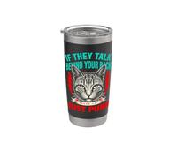 Si hablan detrás de tu espalda, habla gato solo ronronea Vaso térmico de acero inoxidable de doble pared