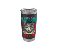 Si hablan detrás de tu espalda, habla gato solo ronronea Vaso térmico de acero inoxidable de doble pared