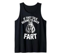 Si hablan detrás de tu espalda pedo alfa lobo baño Camiseta sin Mangas