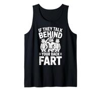 Si hablan detrás de tu espalda pedo alfa lobo broma de baño Camiseta sin Mangas