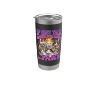 Si hablan detrás de tu espalda (pedo) - Meme de gato divertido Vaso térmico de acero inoxidable de doble pared