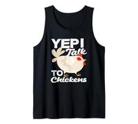 Sí, Hablo con Pollos Gracioso Granjero Crazy Lady Camiseta sin Mangas