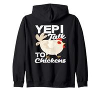 Sí, Hablo con Pollos Gracioso Granjero Crazy Lady Sudadera con Capucha