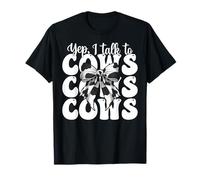 Sí, Hablo con Vacas Granjero Lechero Vaca Granja Lácteos Chica Mamá Camiseta