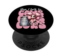 Sí, Hablo con Vacas Granjero Lechero Vaca Granja Lácteos Chica Mamá PopSockets PopGrip Adhesivo