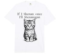Si Hago Shenan una Vez, seré Shenanigan Funny Cat Irish Comfort Colors Adult Heavyweight T-Shirt