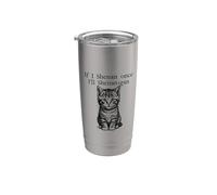 Si hago Shenan una vez, seré Shenanigan Funny Cat Irish Vaso térmico de acero inoxidable de doble pared