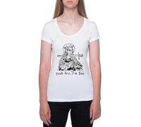Sí Hermano Estoy Bien Camiseta De Manga Corta Blanca con Cuello Redondo para Mujer T-Shirt Short Sleeve White Crewneck tee For Women