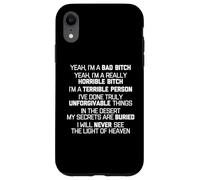 Si, I'm A Bad Bitch... Divertido Dicho Sarcástico Fresco Lindo Carcasa para iPhone XR