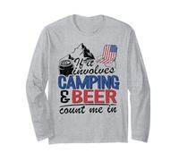 Si implica Acampar y Cerveza Contar Conmigo en Autocaravana Bebiendo Manga Larga