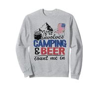 Si implica Acampar y Cerveza Contar Conmigo en Autocaravana Bebiendo Sudadera