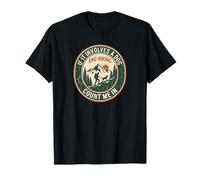 Si implica un Perro y Senderismo Cuenta Conmigo | Senderismo Vintage Camiseta