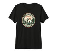 Si implica un Perro y Senderismo Cuenta Conmigo | Senderismo Vintage Camiseta Premium