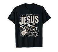 Si Involucra a Jesus Guitars Cuéntame En Guitarrista Christian Camiseta
