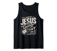 Si Involucra a Jesus Guitars Cuéntame En Guitarrista Christian Camiseta sin Mangas