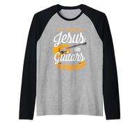 Si Involucra a Jesús y Guitarras cuéntame en Cristiano Divertido Camiseta Manga Raglan