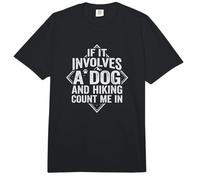 Si Involucra a un Perro y Senderismo Cuenta Conmigo | Me Encanta el Senderismo Comfort Colors Adult Heavyweight T-Shirt