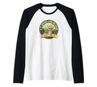 Si Involucra a un Perro y Senderismo Cuenta Conmigo | Senderismo Divertido Camiseta Manga Raglan