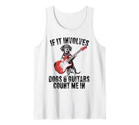 Si Involucra Perros y Guitarras, cuente Conmigo en Perro Salchicha Camiseta sin Mangas