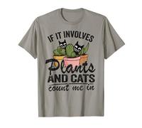 Si Involucra Plantas y Gatos cuéntame en Jardinero de jardín Camiseta