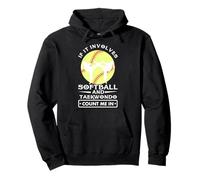 Si Involucra softbol y Taekwondo Cuenta Conmigo Sudadera con Capucha