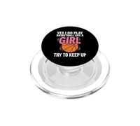 Sí, Juego Baloncesto como una Chica Trato de Mantenerse al día PopSockets PopGrip para MagSafe