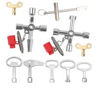 SÍ, juego de llaves universales de 9 piezas, llave cuadrada, llave de ventilación de calefactor, llave de caja de contadores, llave de construcción para calefacción, armario de control, ascensor