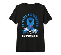 Si la Diabetes tuviera un Golpe en la Cara Tipo 1 Conciencia de la Diabetes Camiseta Premium
