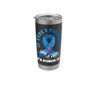 Si la diabetes tuviera un golpe en la cara Tipo 1 Conciencia de la diabetes Vaso térmico de acero inoxidable de doble pared
