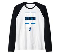 Si la Diabetes tuviera un Golpe en la Cara, Tipo 1 Concientización sobre la Diabetes T1D Camiseta Manga Raglan