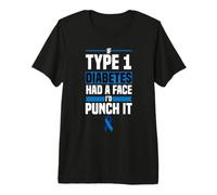 Si la Diabetes tuviera un Golpe en la Cara, Tipo 1 Concientización sobre la Diabetes T1D Camiseta Premium