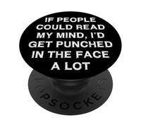 Si la Gente pudiera Leer mi Mente Diciendo Divertido Colegio Universidad PopSockets PopGrip Adhesivo
