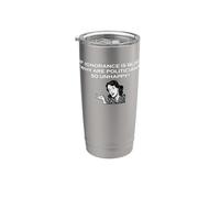 Si la ignorancia es la felicidad, ¿por qué los políticos son tan infelices Vaso térmico de acero inoxidable de doble pared