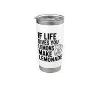 Si la vida te da limones hacer limonada cita motivacional Vaso térmico de acero inoxidable de doble pared