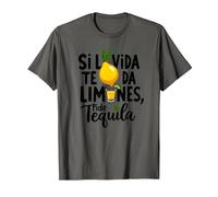 Si La Vida Te Da Limones, Pide Tequila | Frase Divertida Camiseta, Hombre, Asfalto, L