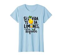 Si La Vida Te Da Limones, Pide Tequila | Frase Divertida Camiseta, Mujer, Azul Bebé, 3XL