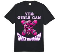 Sí, Las niñas Pueden Andar en patineta, Skater Girl Skull, Skate Girl Comfort Colors Adult Heavyweight T-Shirt