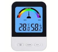 Si ledu ove termómetro digital e higrómetro, medidor electrónico de humedad de temperatura, monitor de clima interior para oficina en casa, precisión precisa de 01 grados, función de registro máximo