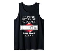 Si lo encuentras, devuélveme a Planet Orionyx-7 Space Apparel Camiseta sin Mangas