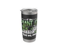 Si lo plantas, vendrán algodoncillo mariposa monarca Vaso térmico de acero inoxidable de doble pared