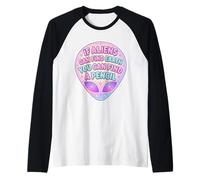 Si los Extraterrestres Pueden Encontrar la Tierra, Puedes Encontrar una Maestra de lápiz Camiseta Manga Raglan