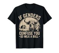 Si los géneros confunden que vas a ordeñar un toro Vintage Camiseta
