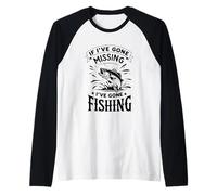 Si me he perdido me he ido a pescar Disfrutar Camiseta Manga Raglan