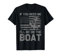 Si me necesitas estaré en el barco Papá Vintage Father's Day Camiseta