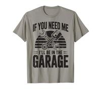 Si me necesitas, estaré en el garaje, divertido mecánico de autobuses, papá Camiseta