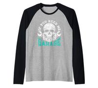 Si Me Necesitas Estaré En El Garaje Papá Mecánico Garaje Camiseta Manga Raglan