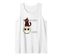 Si me Queda Bien, se Sienta un Gato Negro en una Calavera para los Amantes de los Gatitos Camiseta sin Mangas