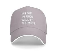 Si Me Siento En Arroz ¿Me Curará? Hombre Mujer Sombrero Ajustable Gorra De Béisbol Cómoda Gorra Trucker para Running Aire Libre Deporte